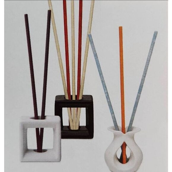 🩵NIB Partylite Black Ceramic Square Fragrance Stick Holder - Picture 2 of 7